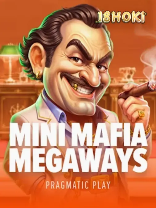 Tampilan layar utama slot Mini Mafia Megaways dengan tema mansion mewah
