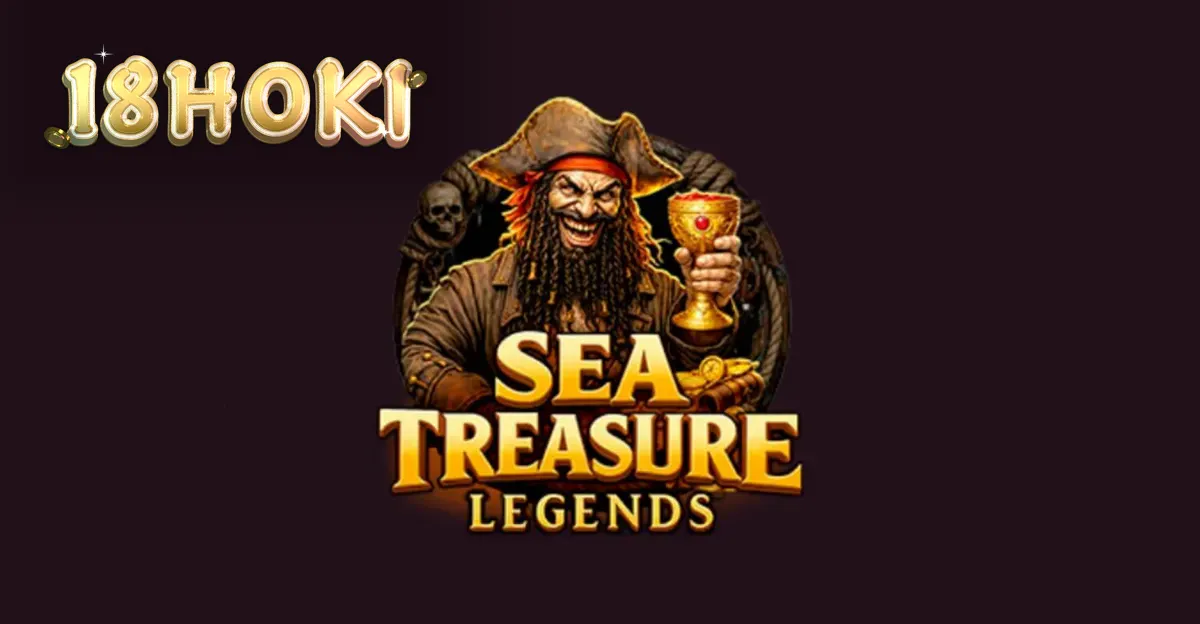 Tampilan visual slot Sea Treasures Legend dengan tema bajak laut